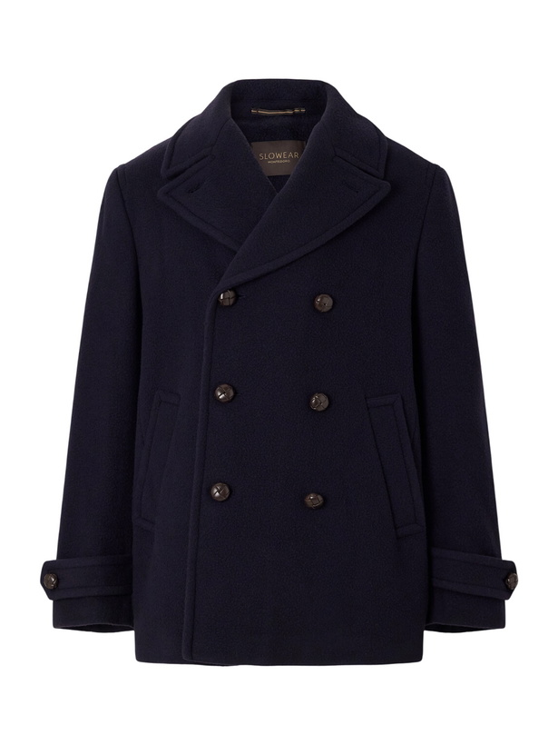 Photo: Slowear - Montedoro Wool-Blend Coat - Blue