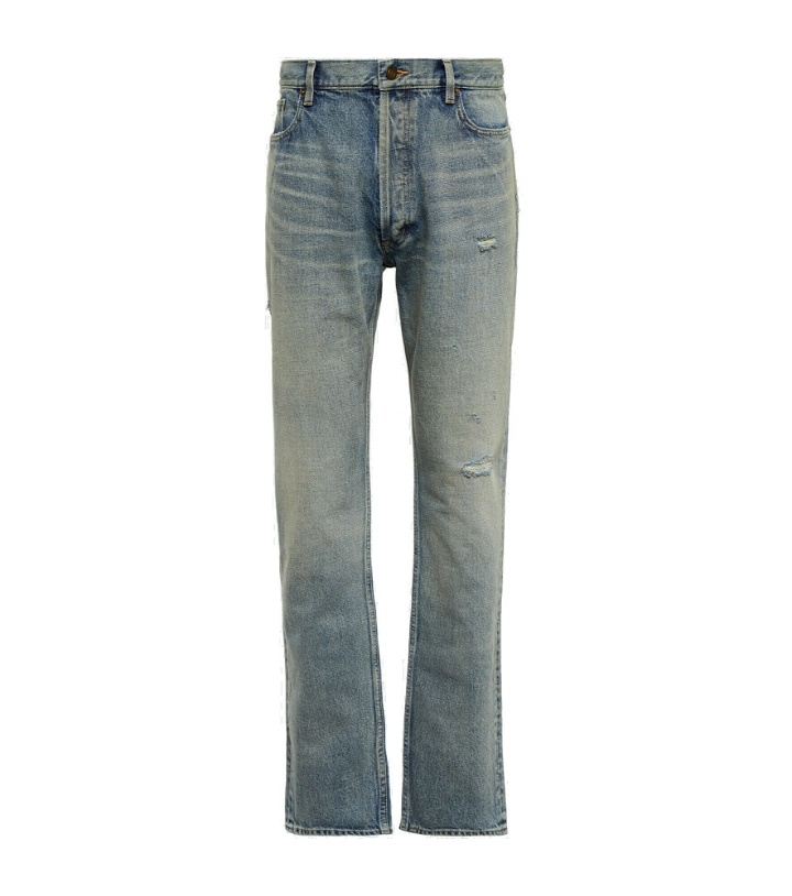 Photo: Saint Laurent - Deconstructed straight-leg jeans