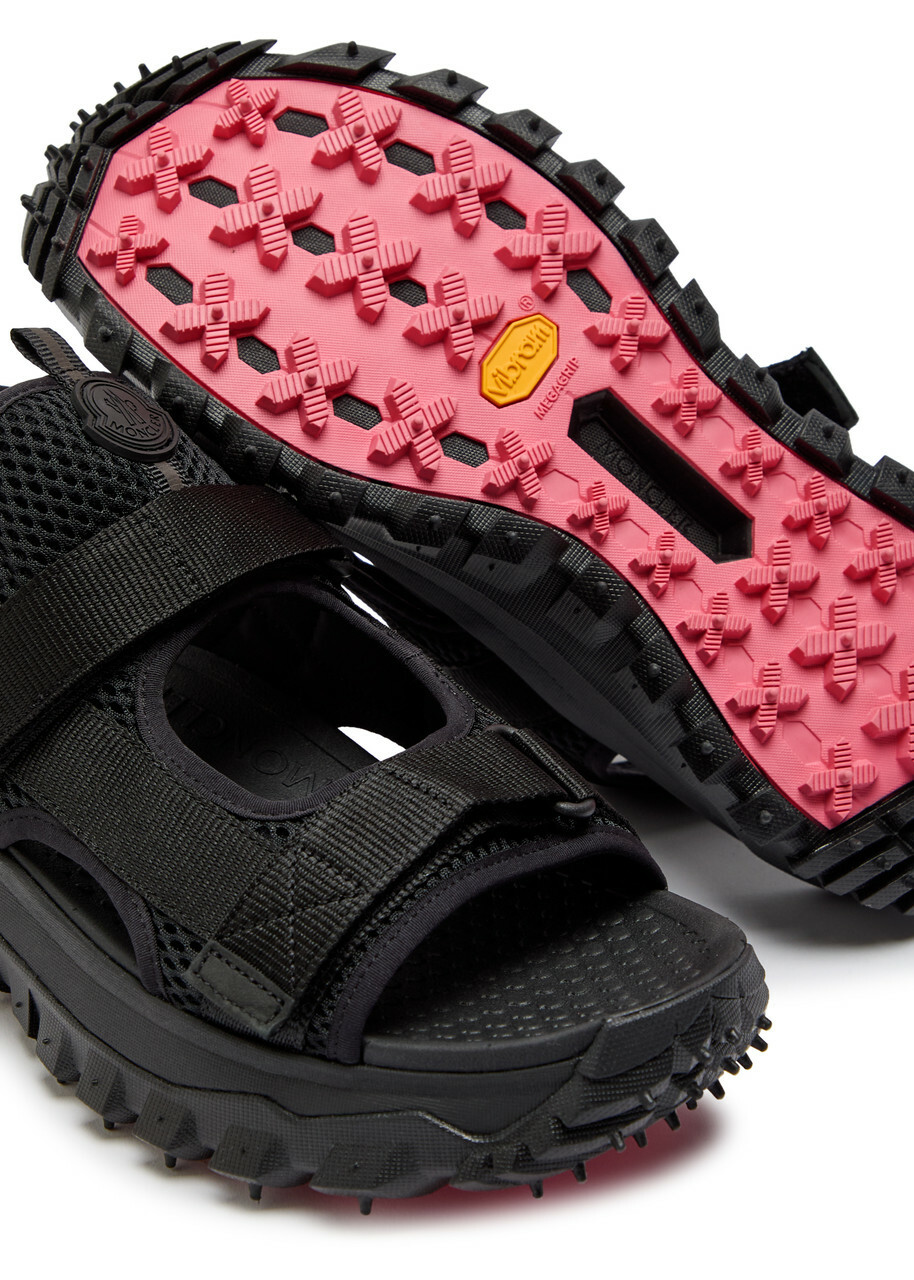 Moncler Trailgrip Mesh Sandals Black
