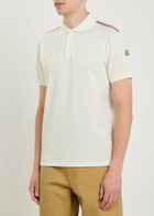 Moncler Logo-appliquéd Piqué Cotton Polo Shirt White