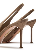 Aquazzura Voltaire 85 Suede Slingback Pumps