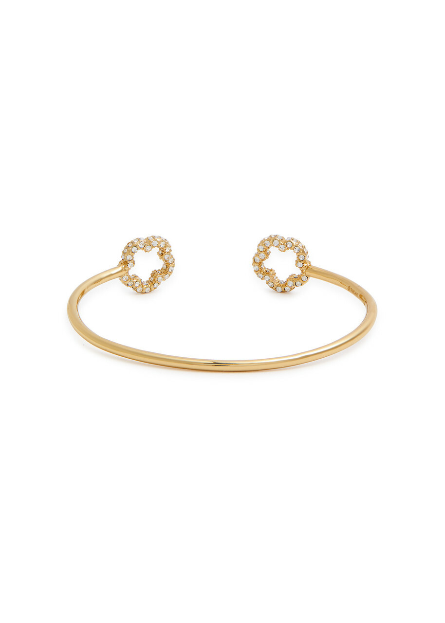 Coach Tea Rose Crystal-embellished Cuff - Gold - One Size