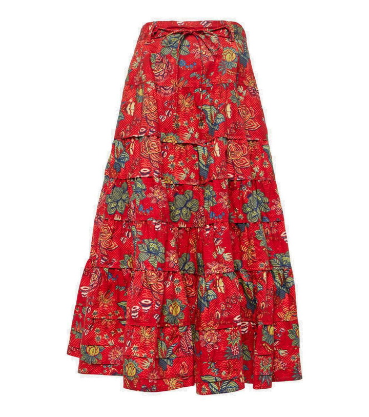 Photo: Ulla Johnson Floral cotton midi skirt
