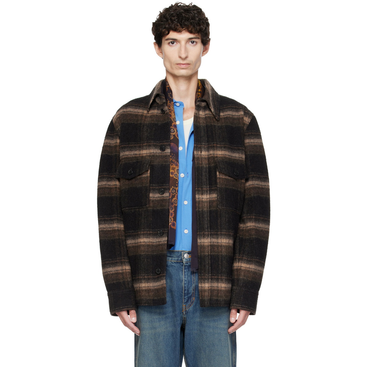 Isabel Marant Black & Beige Kervon Jacket