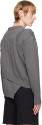 HELIOT EMIL Gray Layered Sweater