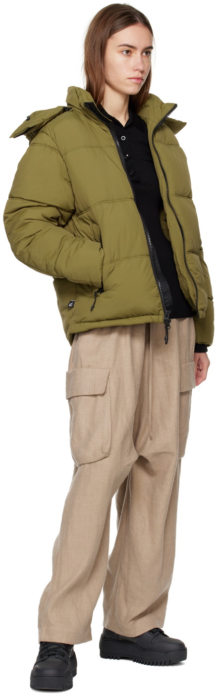 The Very Warm Green Hooded Puffer Jacket