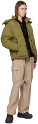 The Very Warm Green Hooded Puffer Jacket