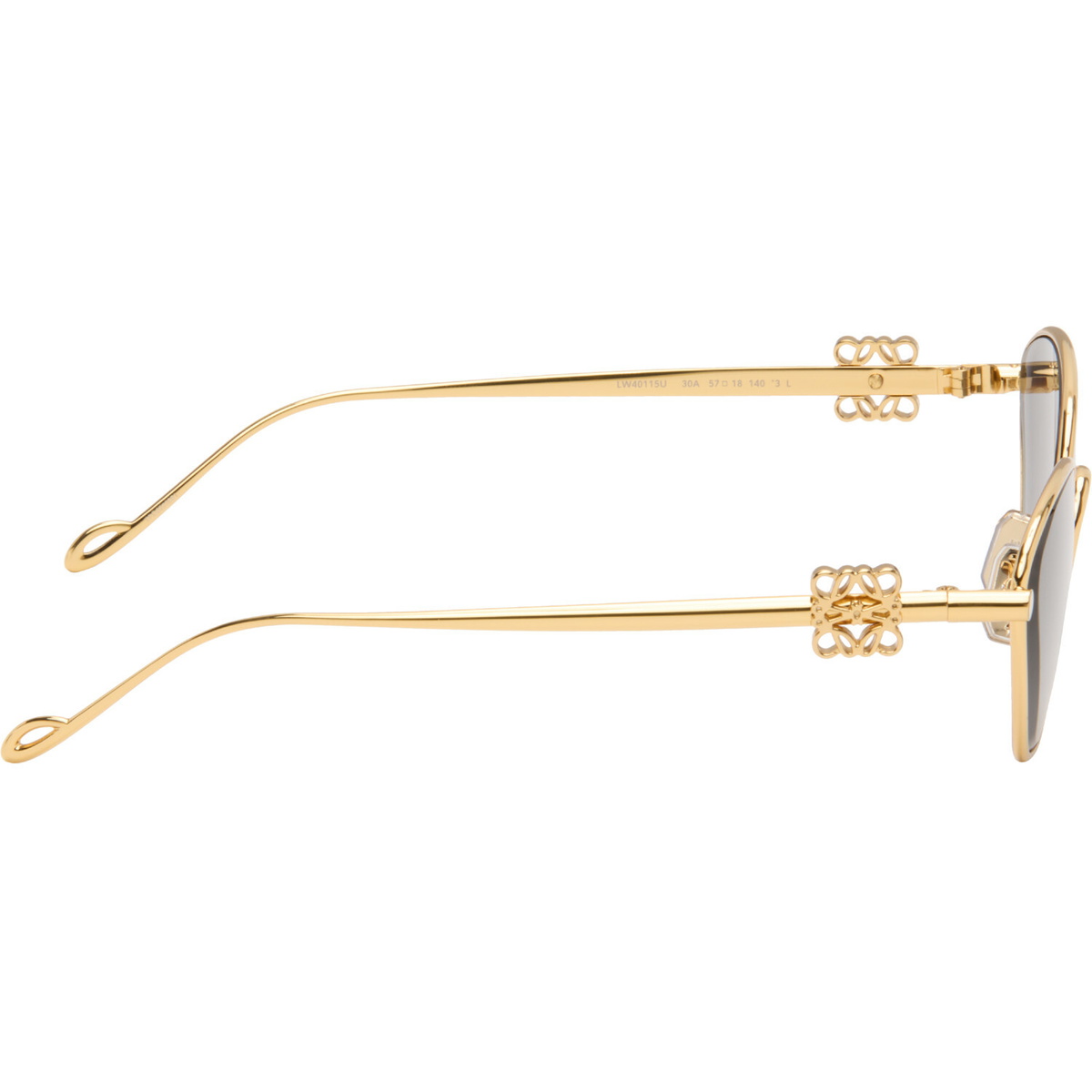 LOEWE Gold Anagram Hexagonal Sunglasses