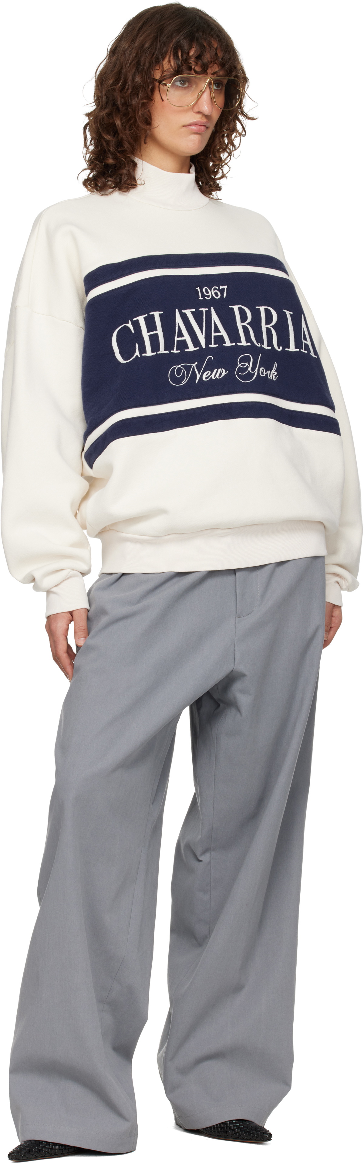 WILLY CHAVARRIA Off-White 'Chavarria' Stripe Gilroy Sweatshirt