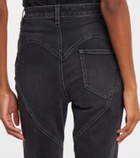 Area Bow-detail cropped straight jeans