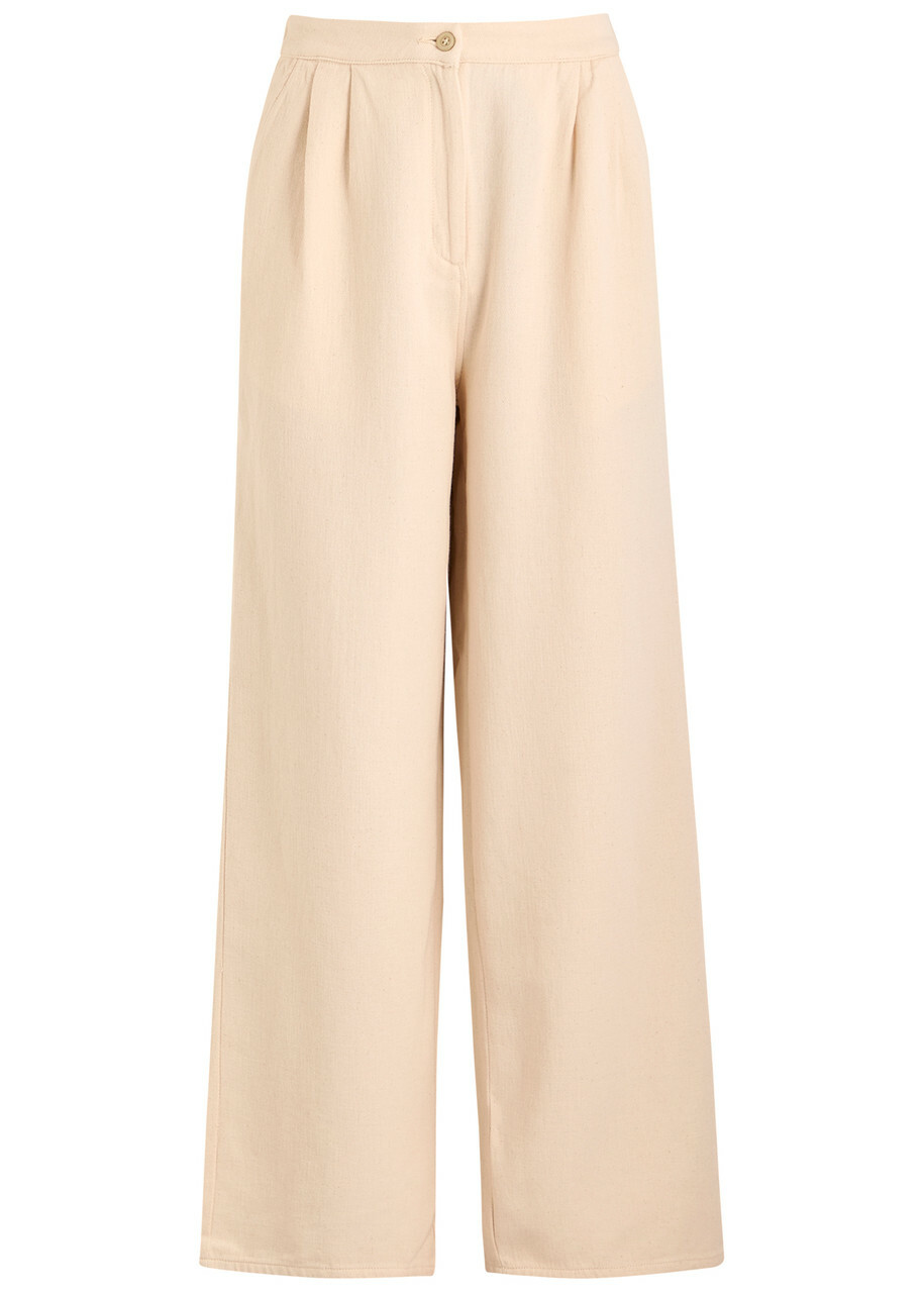 American Vintage Afaz Cotton Trousers Ecru