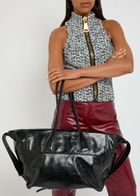 Balmain Glossed Leather Tote bag - Black - One Size
