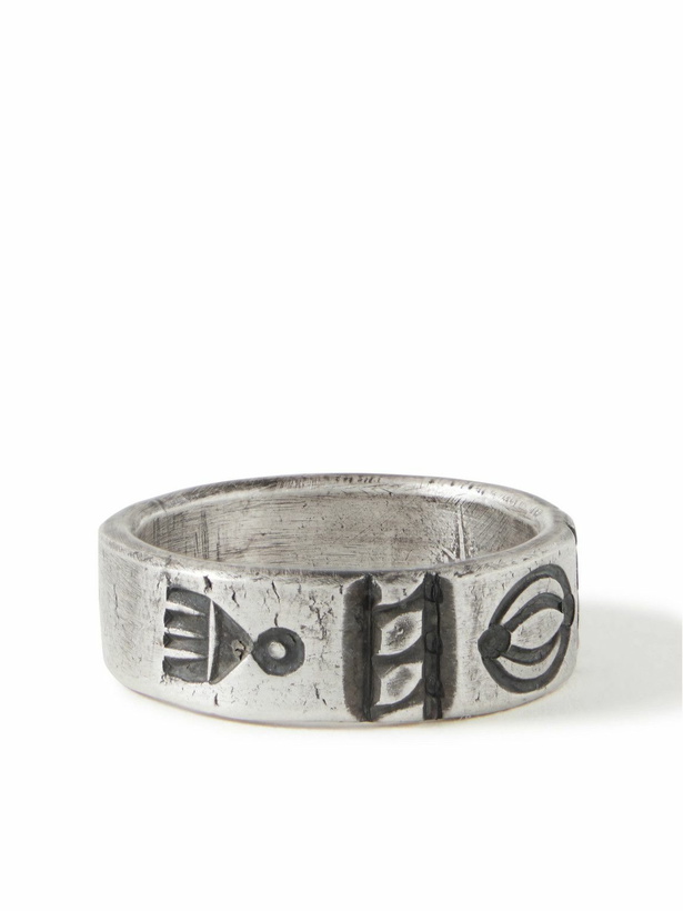 Photo: Peyote Bird - Maquise Engraved Sterling Silver Ring - Silver