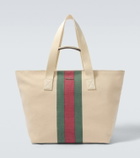 Gucci Web Stripe canvas tote bag
