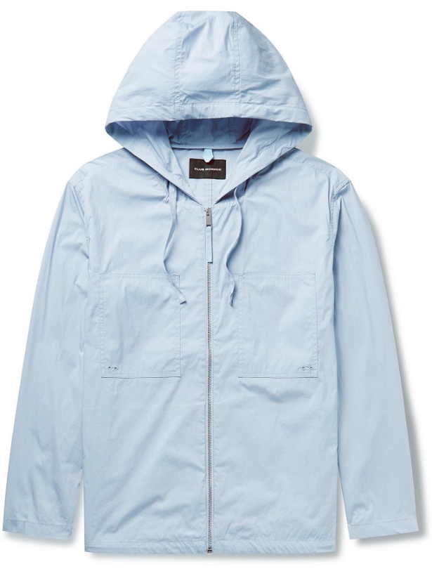 Photo: CLUB MONACO - Cotton and Nylon-Blend Hooded Jacket - Blue - S