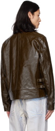 Our Legacy Brown Demon Leather Jacket