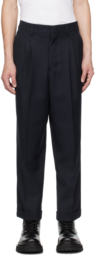 Photo: AMI Paris Navy Carrot Fit Trousers