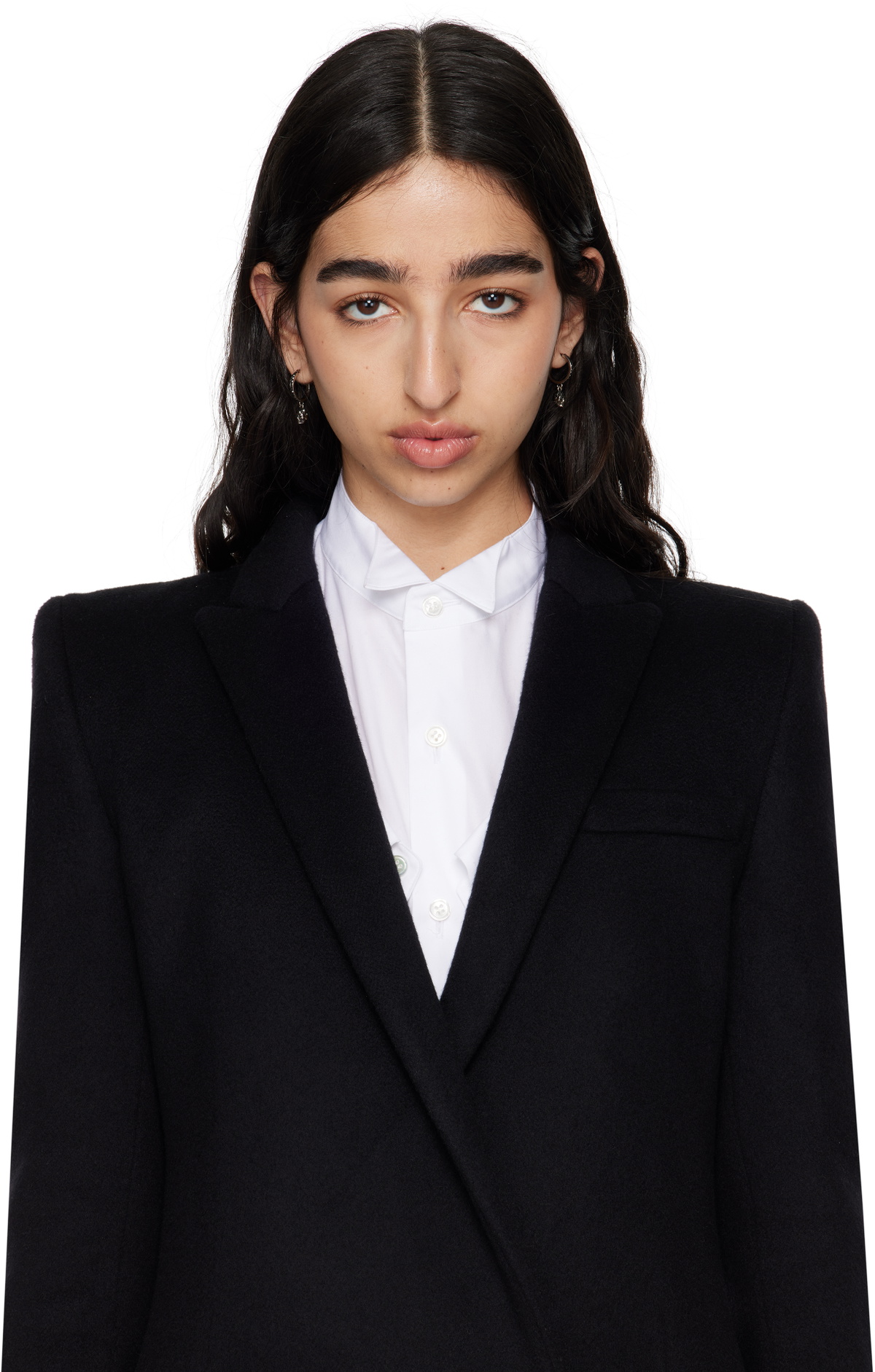 McQueen Gunmetal Skull Mini Creole Hoop Earrings