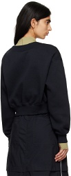 Nike Black Cropped Sweatshirt
