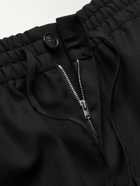 KENZO - Straight-Leg Logo-Appliquéd Cotton Drawstring Cargo Trousers - Black
