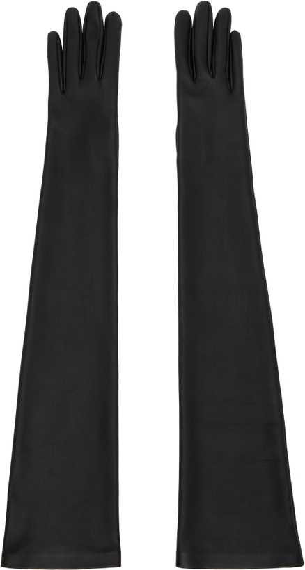 Photo: KHAITE Black Remo Long Gloves