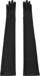 KHAITE Black Remo Long Gloves