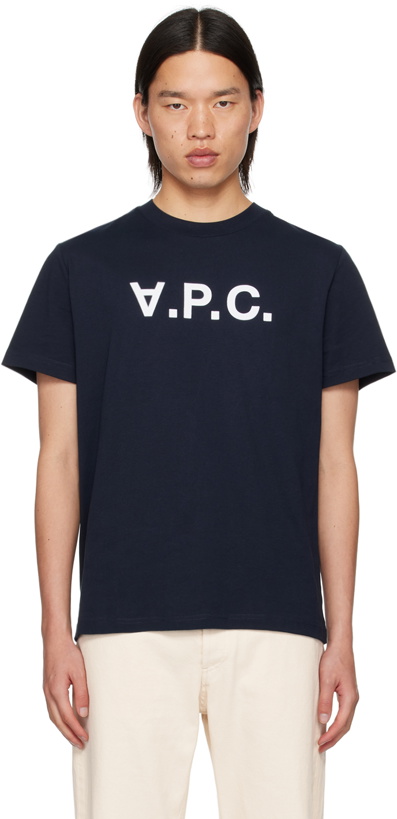 Photo: A.P.C. Navy Standard Grand 'V.P.C.' T-Shirt