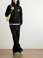 JW Anderson - Logo-Appliquéd Cotton-Jersey Half-Zip Sweatshirt - Black