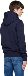 AMI Paris Navy Ami de Cœur Hoodie