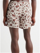 Bather - Straight-Leg Mid-Length Leopard-Print Recycled Swim Shorts - Brown