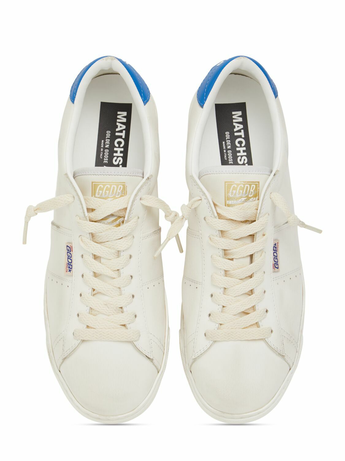VIP【送料関税込】GOLDEN GOOSE MATCHSTAR LEATHER SNEAKERS Golden Goose - Matchstar Optic White Shiny Leather Sneaker