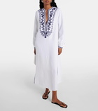 Loro Piana Faye embroidered linen kaftan