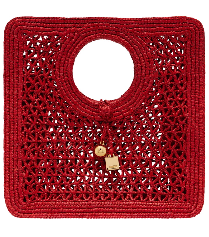Photo: Jacquemus Spiaggia Small raffia top-handle bag