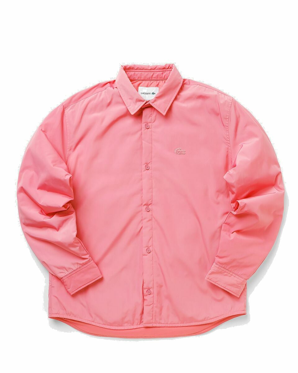 Photo: Lacoste Chemise Casual Manches Lo Pink - Mens - Overshirts