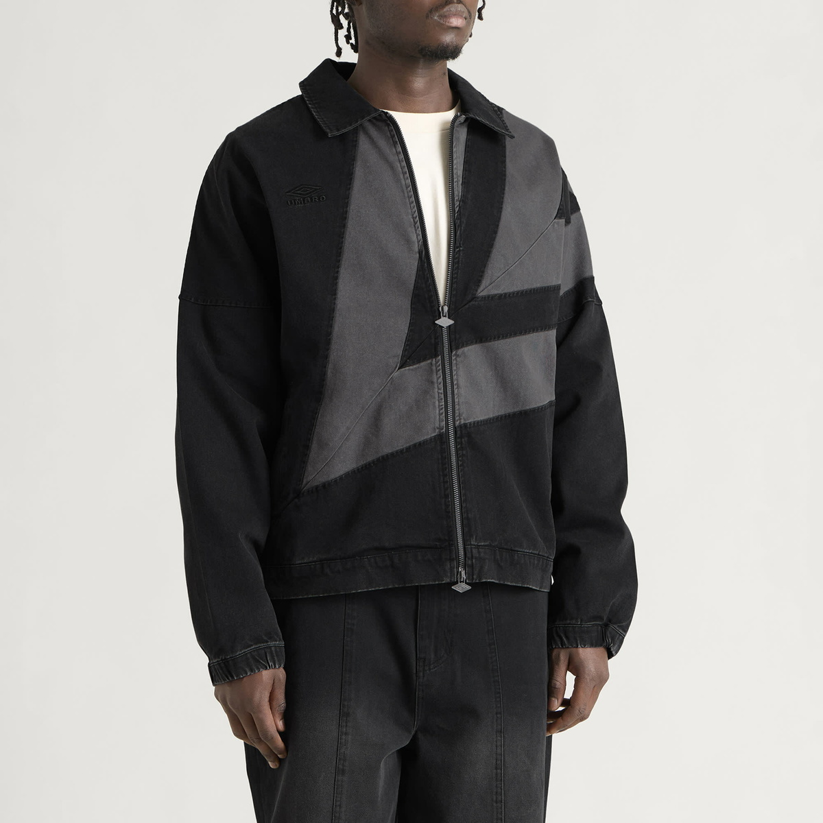 Umbro Men's Washed Drill Jacket in Black