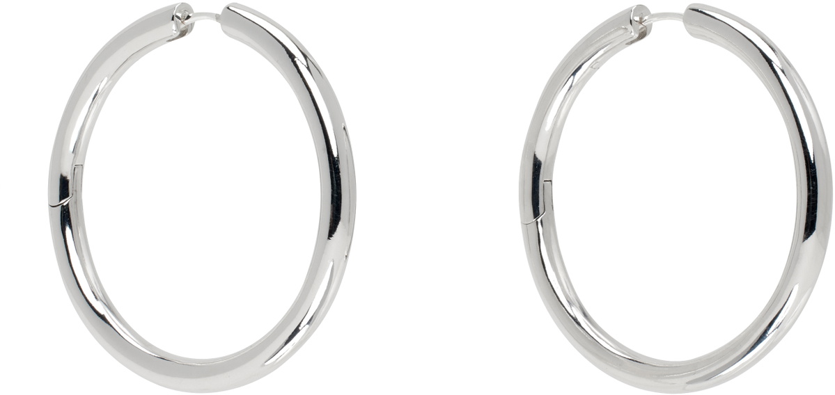 Laura Lombardi Silver Large Seamless Hoop Earrings