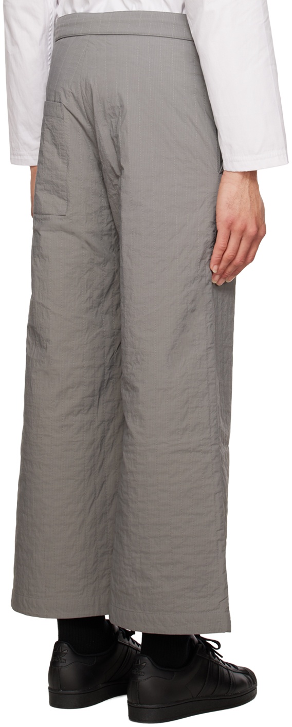 SAGE NATION Gray Quilted Trousers