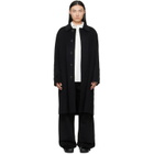MM6 Maison Margiela Black Double-Faced Wool Coat