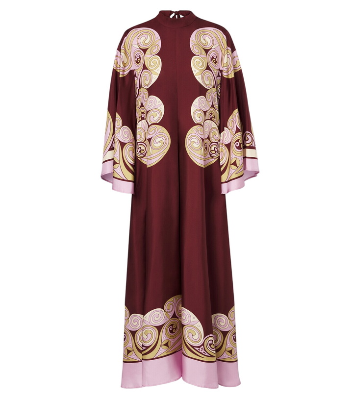 Photo: La DoubleJ Kells Swirl silk satin maxi dress