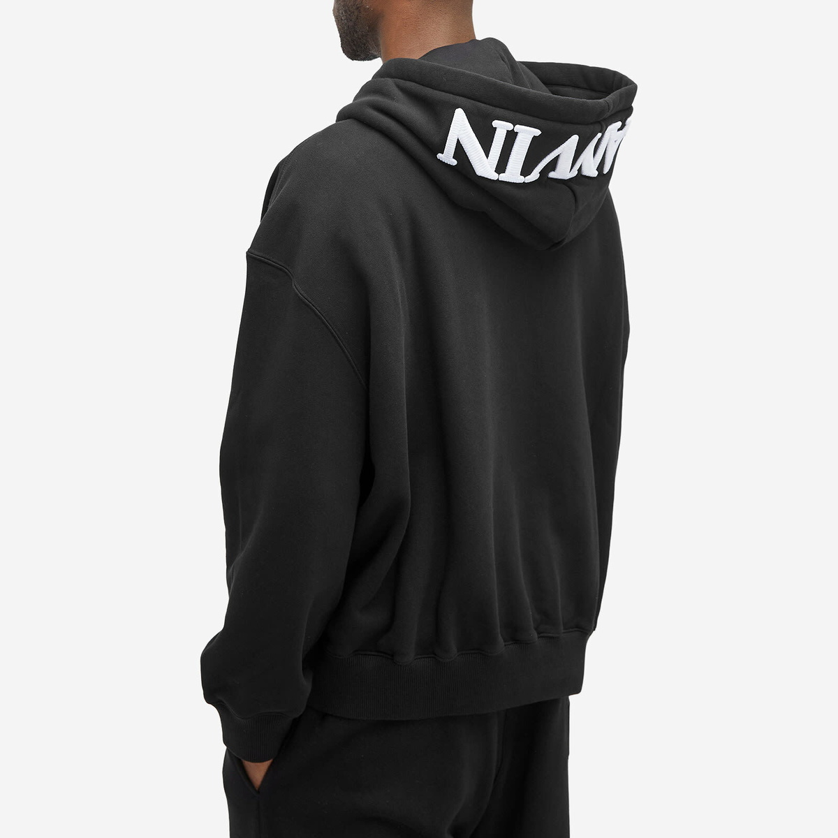 Lanvin Men's x Future Curb Lace Hoodie in Black Lanvin