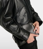 Victoria Beckham Leather varsity jacket