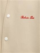 BALMAIN - Two Tone Logo Wool Varsity Jacket