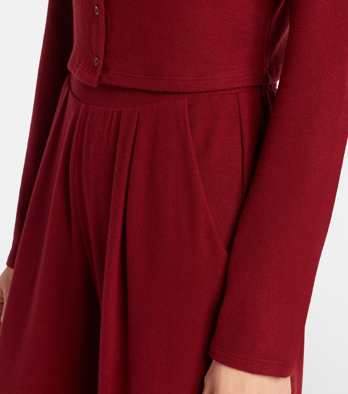 Leset Lauren cropped jersey cardigan