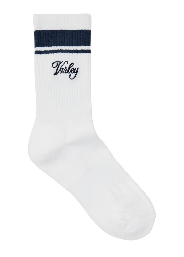 Photo: Varley Lamar Embroidered Jersey Socks White