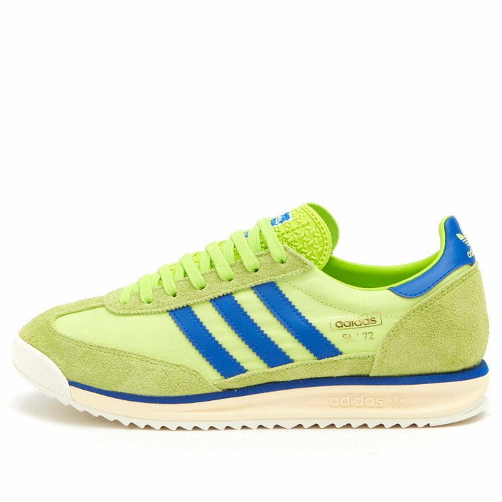 Photo: Adidas Sl 72 Rs Sneaker in Solar Slime/Team Royal Blue/Pulse Lime