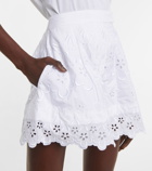 Simone Rocha - Embroidered high-rise cotton shorts
