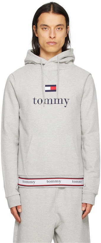 Photo: Tommy Jeans Gray Repeat Hoodie