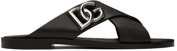 Photo: Dolce&Gabbana Brown DG Light Sandals