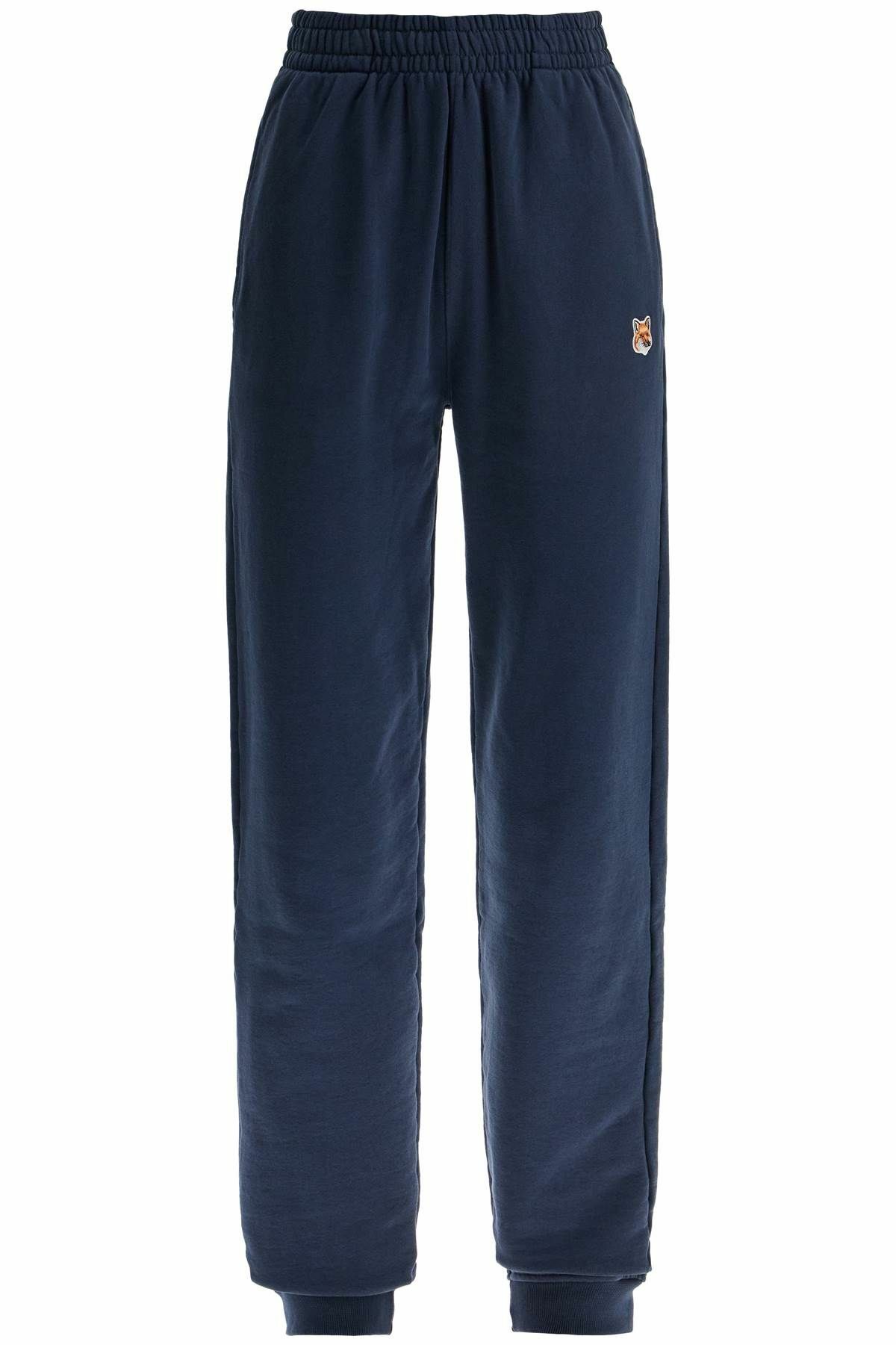 MAISON KITSUNE fox head jogging pants Blue