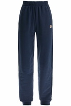 MAISON KITSUNE fox head jogging pants Blue